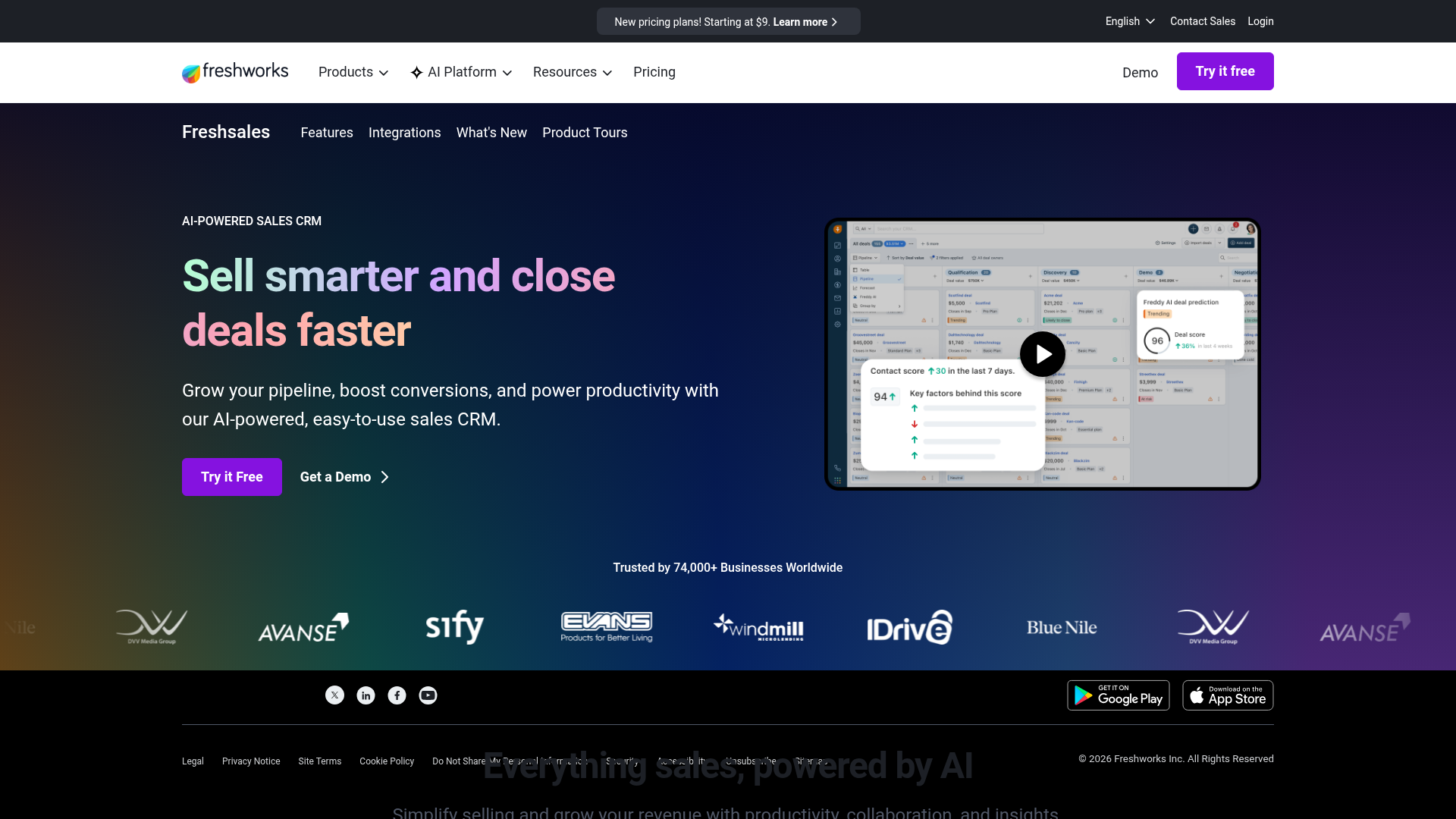 Screenshot of https://www.freshworks.com/crm/sales/ cited by Gemini