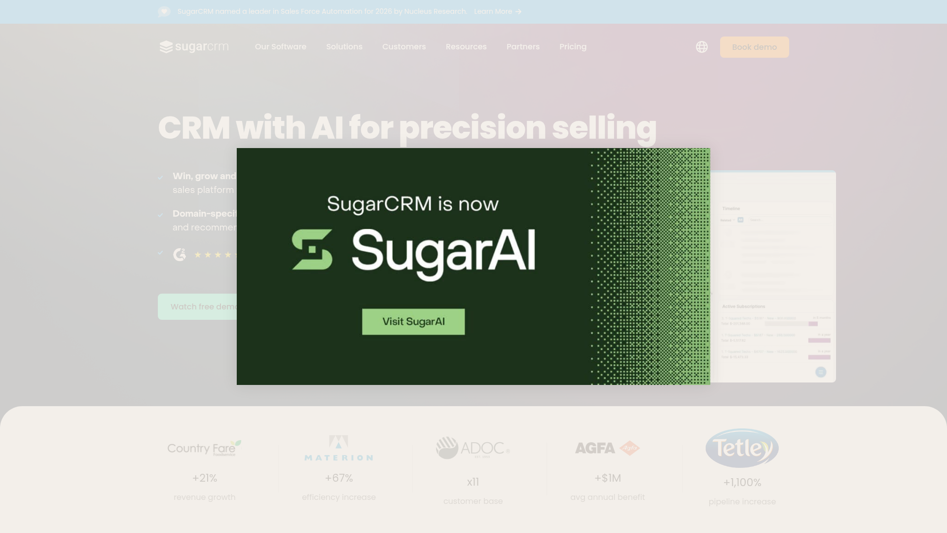 SugarCRM cited by Copilot