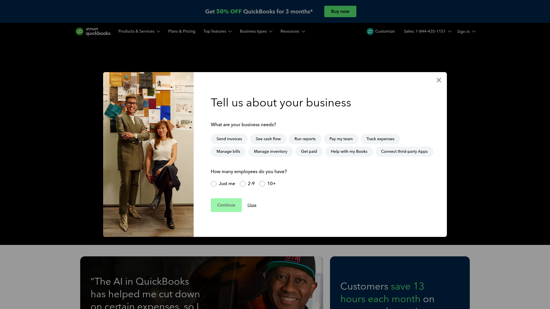 Screenshot of https://quickbooks.intuit.com cited by Copilot